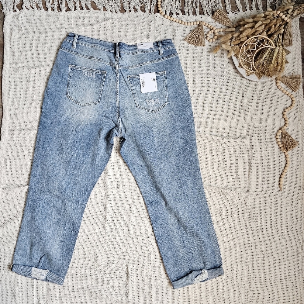 VERVET BY FLYING MONKEY Boyfriend Jeans Plus Size 16W Dreamland LAST PAIR - Picture 8 of 13